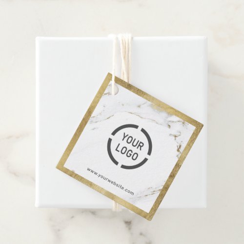 Modern Trendy faux gold marble product hang tags