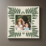 Modern Trendy Fern Greenery Photo Mom Grandma Faux Canvas Print<br><div class="desc">Our Modern Trendy Fern Greenery Photo Faux Canvas Print combines a stylish fern print with your favorite photo and one or two custom lines of text in this earth tone design. Wonderful as a unique special  Mother's Day surprise!</div>
