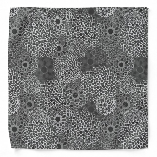 Modern Trendy Floral Pattern Bandana (Front)