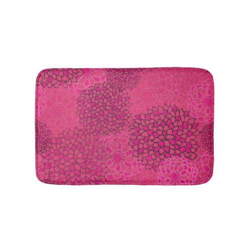 Modern Trendy Floral Pattern Bath Mat