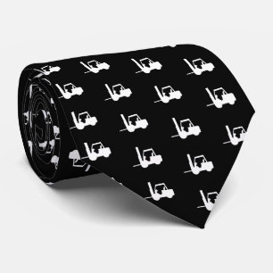 Modern Trendy forklift black Neck Tie