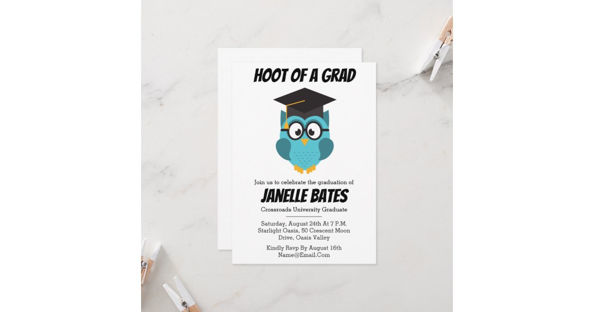 Fun Graduation Invitations modern trendy funny graduation invitations | Zazzle