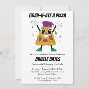 modern trendy funny graduation invitations