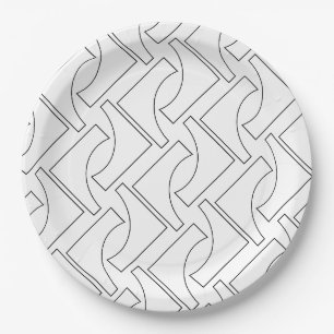 Modern Trendy Geometric Pattern Paper Plates