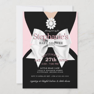 Modern Trendy Glam Pink Tiffany Baby Shower Invitation