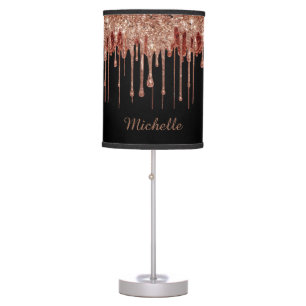 Modern Trendy Glitter Personalized Girl's          Table Lamp