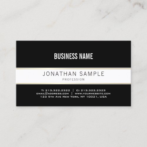 Modern Trendy Gold Creative Plain Simple Company Business Card