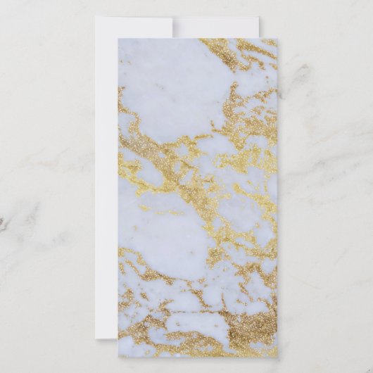 Modern Trendy Gold Glitter Marble (Front)