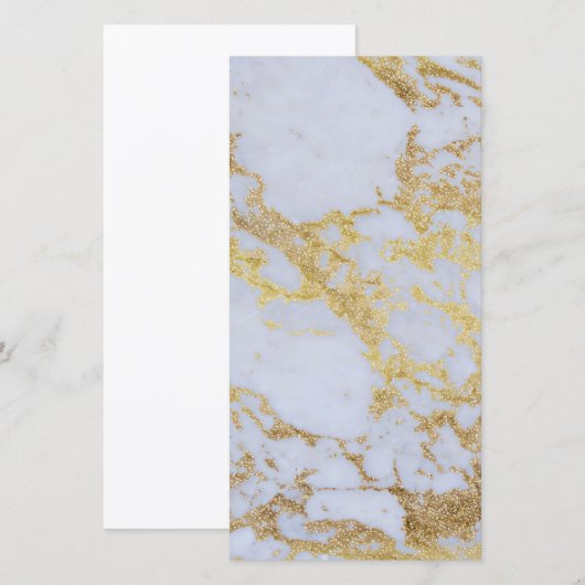 Modern Trendy Gold Glitter Marble (Front/Back)