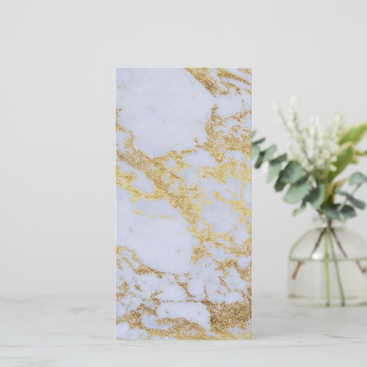 Modern Trendy Gold Glitter Marble (Standing Front)