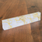 Modern Trendy Gold Glitter Marble
