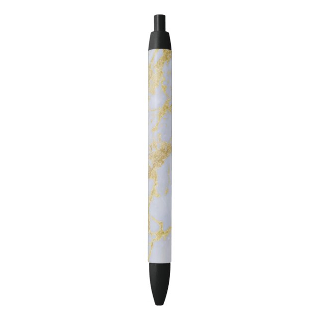 Modern Trendy Gold Glitter Marble Pen (Front Vertical)