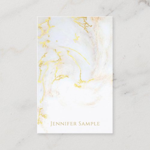 Modern Trendy Gold Marble Golden Elegant Template Business Card