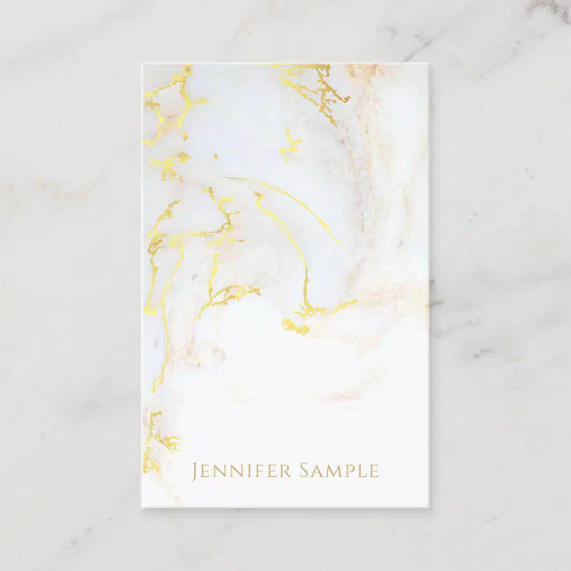 Modern Trendy Gold Marble Golden Elegant Template Business Card | Zazzle