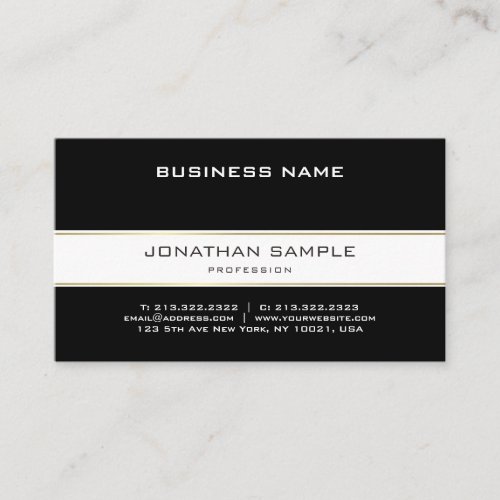 Modern Trendy Gold Stylish Plain Simple Company Business Card