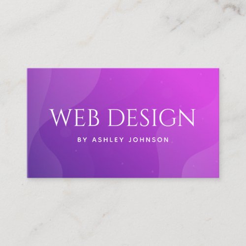 Modern Trendy Gradient Bright  Bold Web Design    Business Card