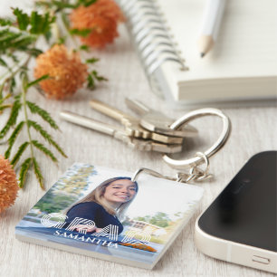 Modern & Trendy Graduation Announcement Keychain