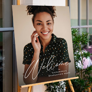 Modern trendy graduation party welcome foam board