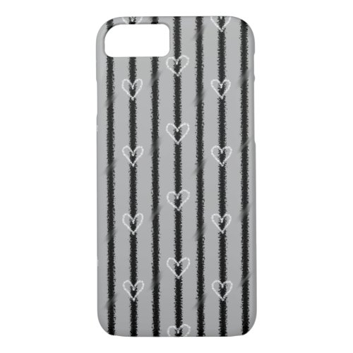 modern trendy gray geometric print iPhone 87 case