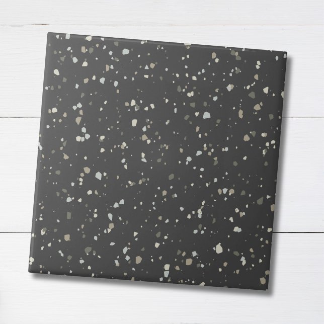 Modern Trendy Gray Terrazzo Pattern Ceramic Tile (Creator Uploaded)