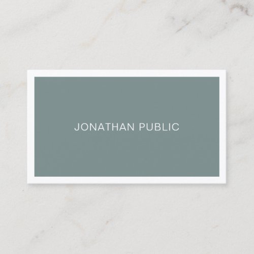 Modern Trendy Green Creative Sleek Design Luxury Business Card