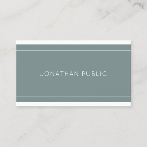 Modern Trendy Green Minimalistic Design Luxury Business Card