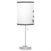 Modern Trendy Ice Hockey Player Personalized       Table Lamp (Left)
