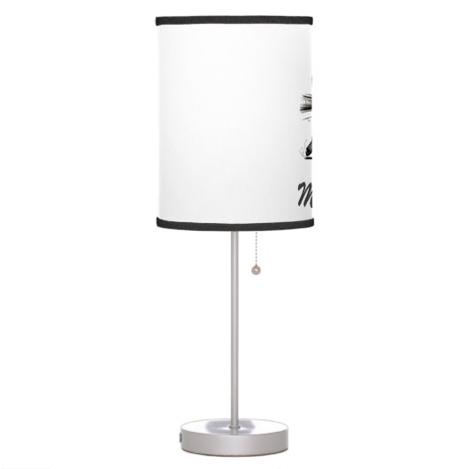 Modern Trendy Ice Hockey Player Personalized Table Lamp (Left)