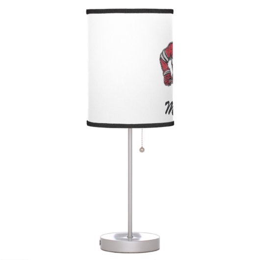 Modern Trendy Ice Hockey Player Personalized       Table Lamp (Left)