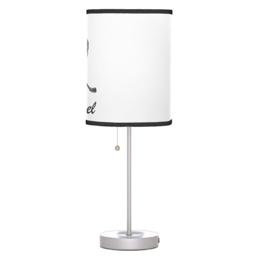 Modern Trendy Ice Hockey Player Personalized Table Lamp (Right)