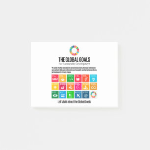 Modern Trendy Inspirational Sustainability Goals Post-it Notes