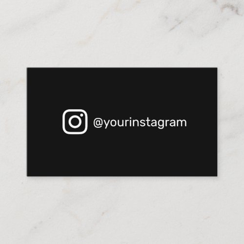 Modern trendy Instagram social media simple logo Calling Card