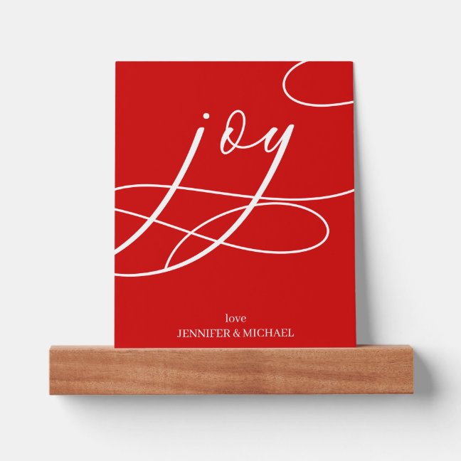 Modern trendy Joy Christmas Picture Ledge