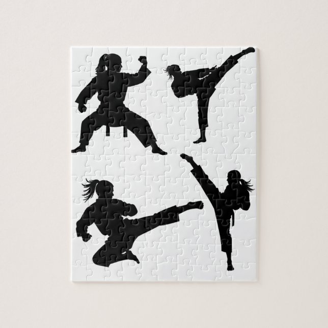 Modern Trendy Karate / Taekwondo / judo Jigsaw Puzzle (Vertical)