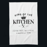 Modern Trendy King of the Kitchen Crown For Men Kitchen Towel<br><div class="desc">Modern Trendy King of the Kitchen Crown For Men Kitchen Towel</div>