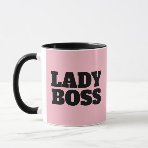 MODERN TRENDY LADY BOSS PINK COFFEE MUGS