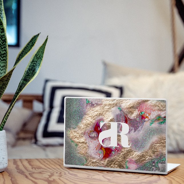 Modern Trendy Liquid Marble Paint Mix Abstract  HP Laptop Skin (Creator Uploaded)