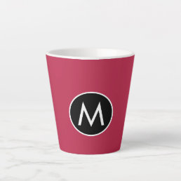 Modern Trendy Magenta Monogram Latte Mug