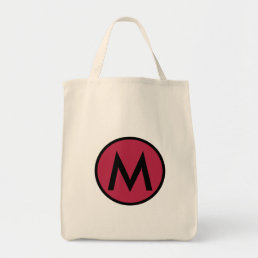 Modern Trendy Magenta Monogram Tote Bag