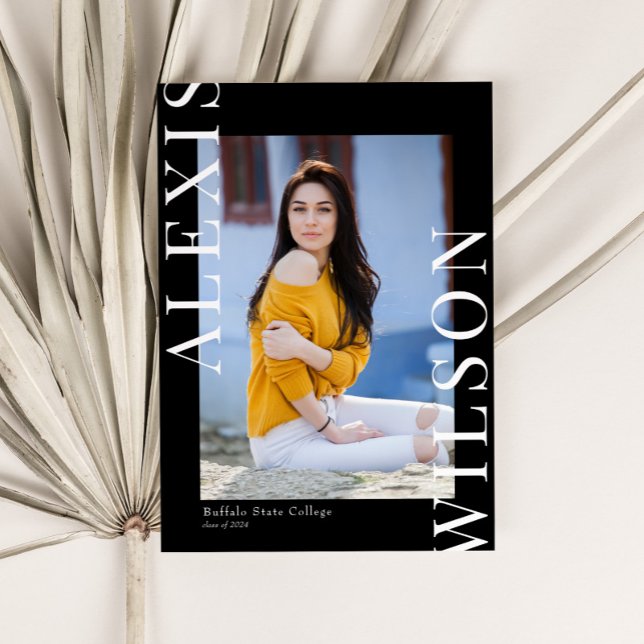 Modern Trendy Minimalist 3 Photo Graduation Invitation (Creator Uploaded)