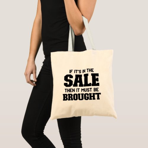 Modern Trendy Minimalist Black Typography Shopping Tote Bag