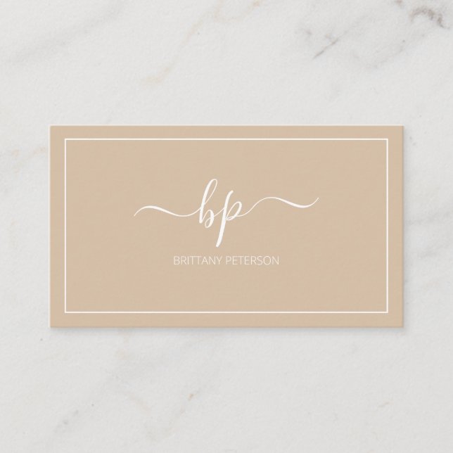 Modern Trendy Minimalist Professional Business Card (Front)