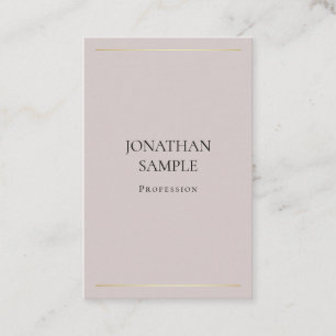 Modern Trendy Minimalistic Design Elegant Plain Business Card