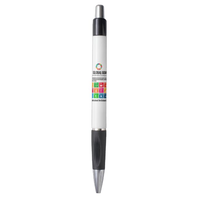 Modern Trendy Motivational Sustainability Goals Pen (Front Vertical)