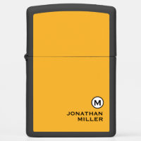 Modern Trendy Mustard Yellow Monogram