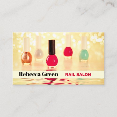 Modern Trendy Nail Artist Nail Salon Manicurist  Business Card