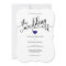 Modern Trendy Navy BLUE & White Heart Wedding