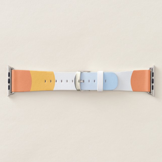 Modern Trendy Pastel Sun, Beach, Ocean Apple Watch Band (Band)
