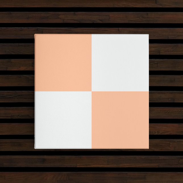 Modern Trendy Peach Checkered Ceramic Tile (Creator Uploaded)