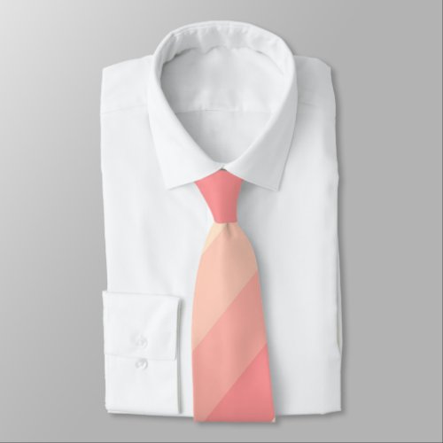 Modern Trendy Peach Color Stripes Elegant Cute Neck Tie